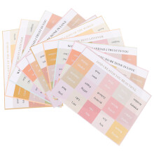 10Feuilles Marques-Pages Index En Multicolores Pour Bible