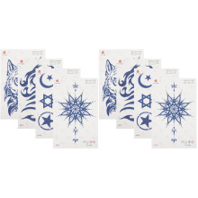 8Feuilles Stickers Tatouages Temporaires Tribal Style Corps Et