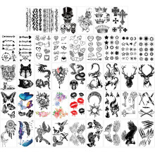42Feuilles Stickers Tatouages Temporaires Waterproof Usage Corps