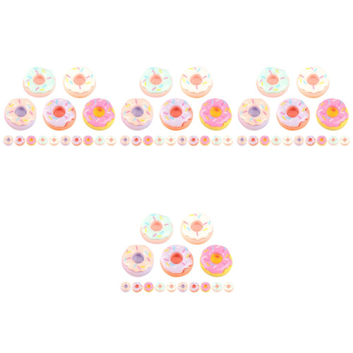 80Pièces Mini Donuts Résine Décor Maison De