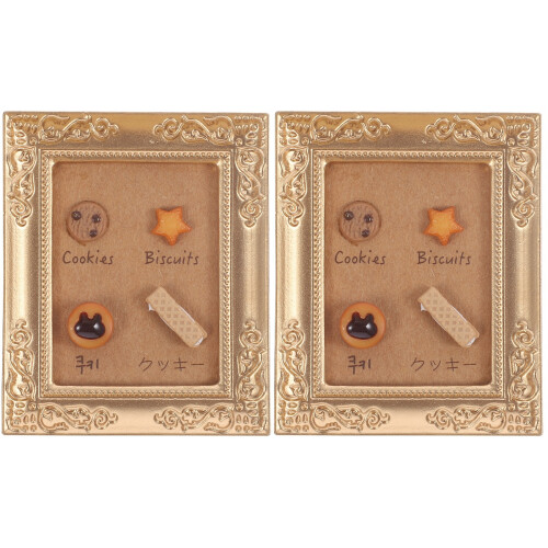 2Pièces Mini Cadres Multicolores En Résine Pour Décor Maison De