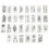 60Pcs Party Flower Decals Pretty Waterproof Temporary Tattoos 1