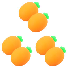 6Pcs Kids Orange Carrot Squeeze Toys Soft Stretchy Durable Play