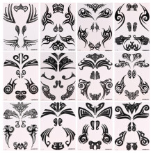 36St Halloween Tattoos Stickers Zwart Fake Tattoos Voor Volwassenen