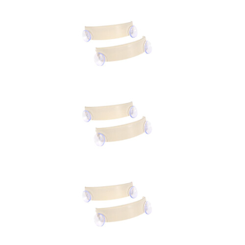 6Pcs Rubbish Bag Holder Plastic Beige Trash Rack for Home Use