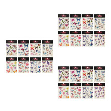 3Sets Kleurrijke 3D Tattoos Stickers Waterdicht Huiddecor