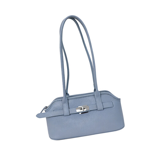 Fashionable PU Underarm Pouch With Multiple Compartments-Blue