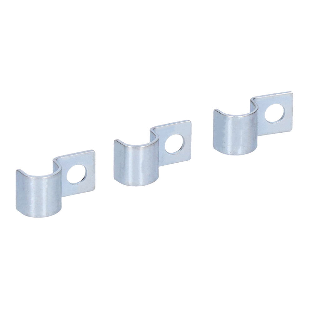 20 x Single Hole Pipe Clamps Zinc Plated 14mm