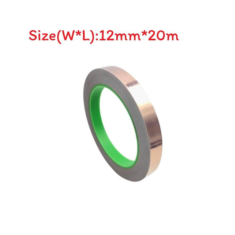 (12 Mm) Copper Against Tape Snails 20M Selfadhesive Doublesided Conductive Shielding Snail Protection Tape 698675822166