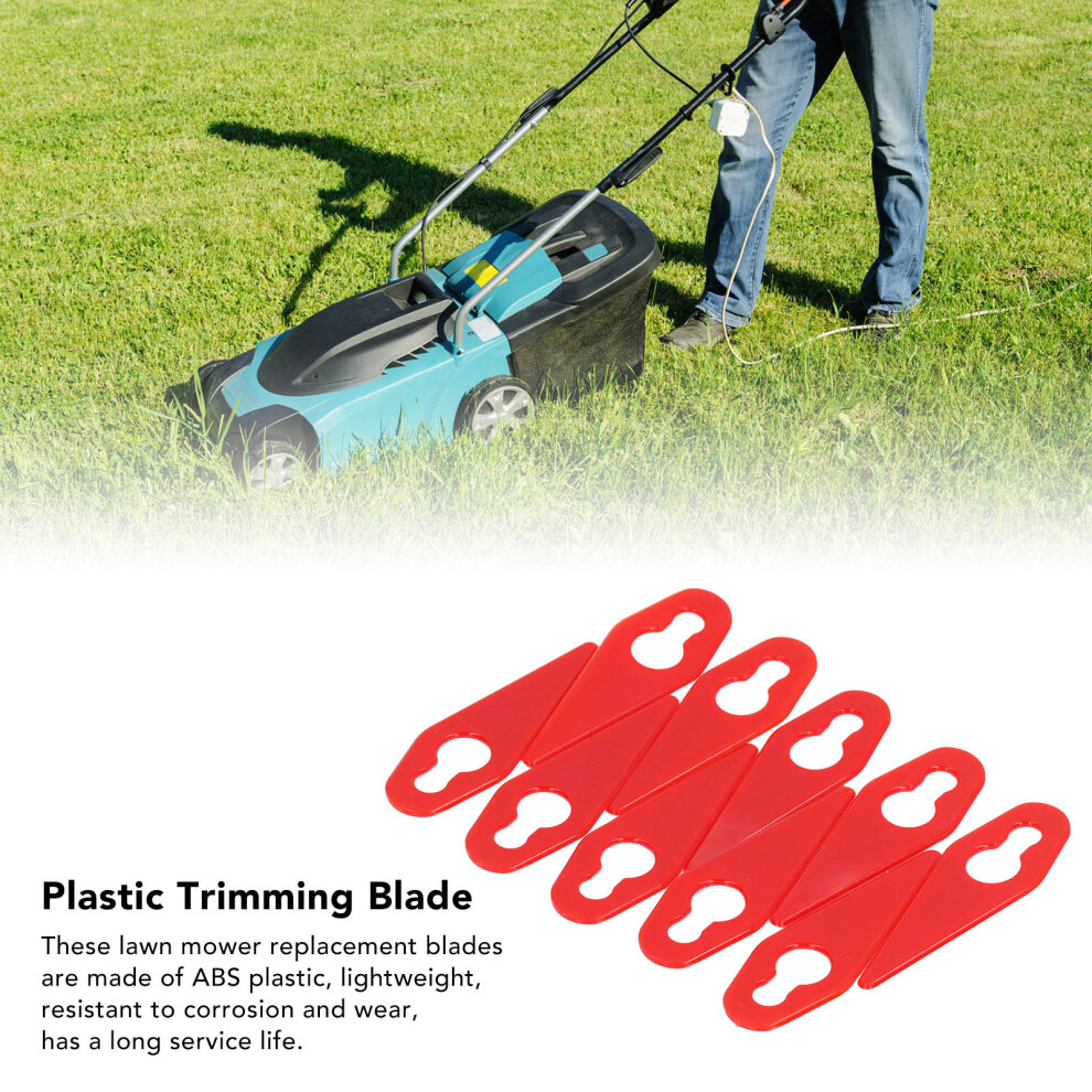 25Pcs Lawn Mower Cutting Blades Plastic Red