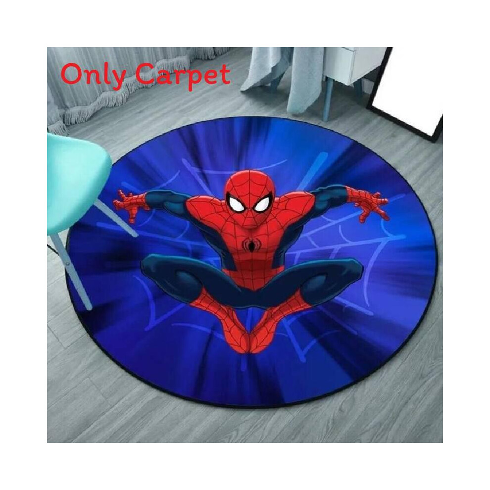 (Spider Man, Diameter 40Cm) Captain America Batman Circular Carpet With For Bedroom Printed 697106351800