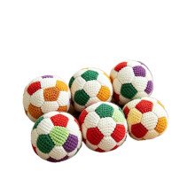 Knitted Soccer Shape Woven Ball Crochet Footbag