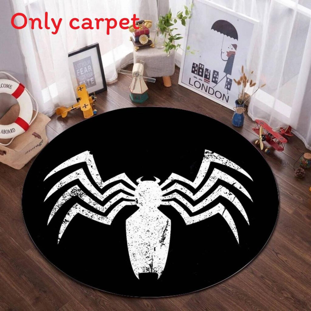 (Spider Wings, Diameter 60Cm) Captain America Batman Circular Carpet With For Bedroom Printed 696703481620