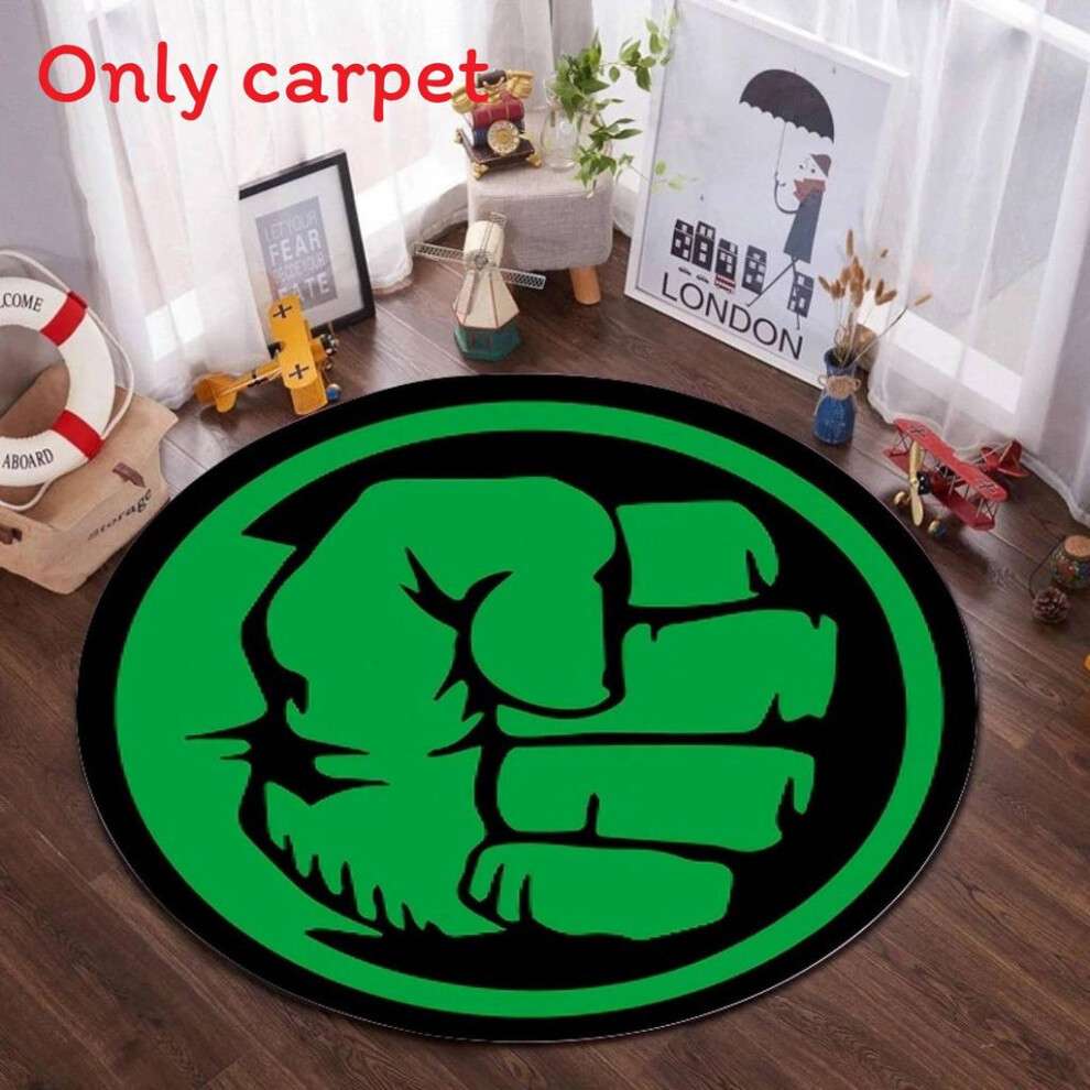(Hulk, Diameter 60Cm) Captain America Batman Circular Carpet With For Bedroom Printed 697164644814
