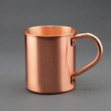 Tasse à eau cocktail café bière bord droit en cuivre pur durabilité élégant