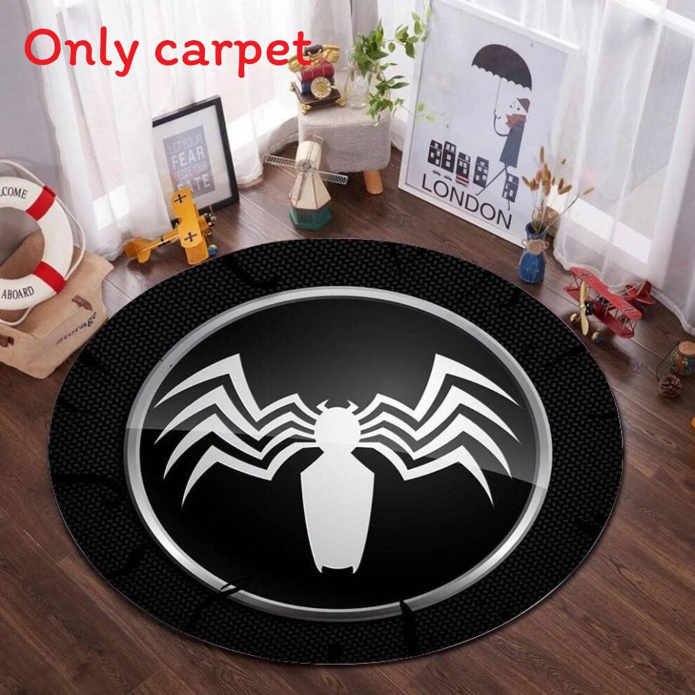 (Spider, Diameter 60Cm) Captain America Batman Circular Carpet With For Bedroom Printed 698935258391