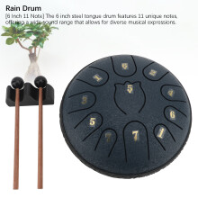 11 Note Steel Tongue Drum 6 Inch Navy Blue