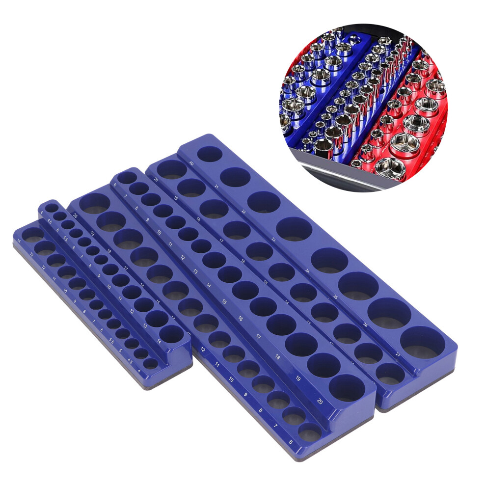 Magnetic Socket Tray Set 1/4in 3/8in 1/2in 75