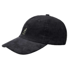 (One Size, Black) Kangol Embroidered Logo Corduroy Baseball Cap