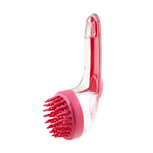 (Red Thick)Brosse de Bain Silicone 2 en 1 Distributeur Intégré pour Chien Chat Bain Soins Soins Soins Soins Soins Soins
