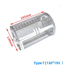 (130 x 195 mm) Stainless Rotisserie Basket Steel Oven Roast Basket Baking Cage For Bbq Grill Bakeware Tool Air Grill Fryer