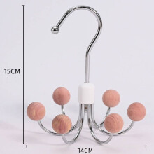 (Cedar Wood Beads)Percha de gancho multifuncional giratoria 360 de 6 garras para almacenamiento organizador de ropa interior