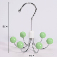 (Green Wood Beads)Percha de gancho multifuncional giratoria 360 de 6 garras para almacenamiento organizador de ropa interior