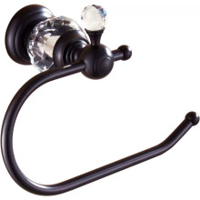 (Black)Dispensador de pañuelos de acero inoxidable duradero soporte para rollos de papel higiénico para baño