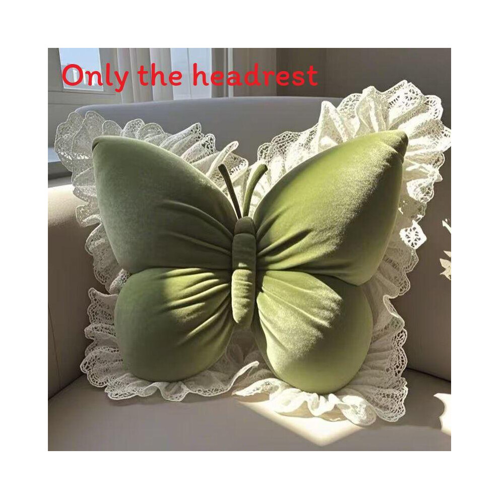 (Green) Princess Multiuse Butterfly Pillow With Memory Foam For Sofa Car And Travel Green 694279065138