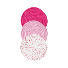 3pcs Kitchen Countertop Mats Heatproof Heatproof Cotton-Pink