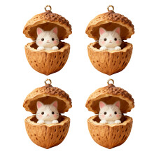 4Pcs Holiday Tree Decoration Shatterproof Acrylic Pinecone-4