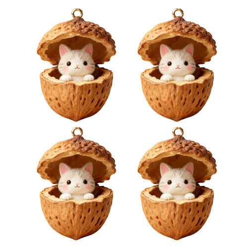 4Pcs Holiday Tree Decoration Shatterproof Acrylic Pinecone-4