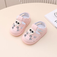 (Pink,17)Baby Sandalen für Kleinkinder weiche Sohle Sommerschuhe mit Magic Tape Verschluss Geschenk