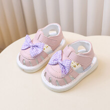 (Pink,18)Zapatos de verano cómodos de cuero sintético con correa ajustable para niñas pequeñas