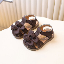 (Khaki,17)Calzado de princesa para niñas pequeñas con cómodo cuero sintético para primavera verano