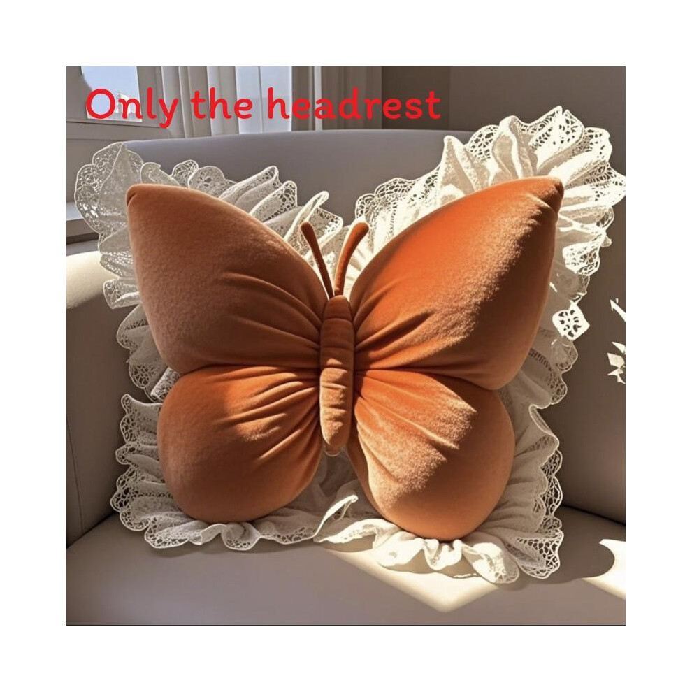 (Orange) Princess Multiuse Butterfly Pillow With Memory Foam For Sofa Car And Travel Orange 699418685802