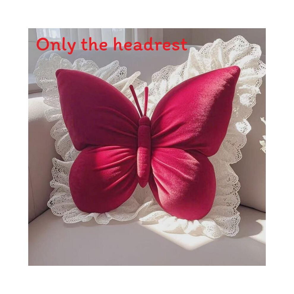 (Rose) Princess Multiuse Butterfly Pillow With Memory Foam For Sofa Car And Travel 691940686210