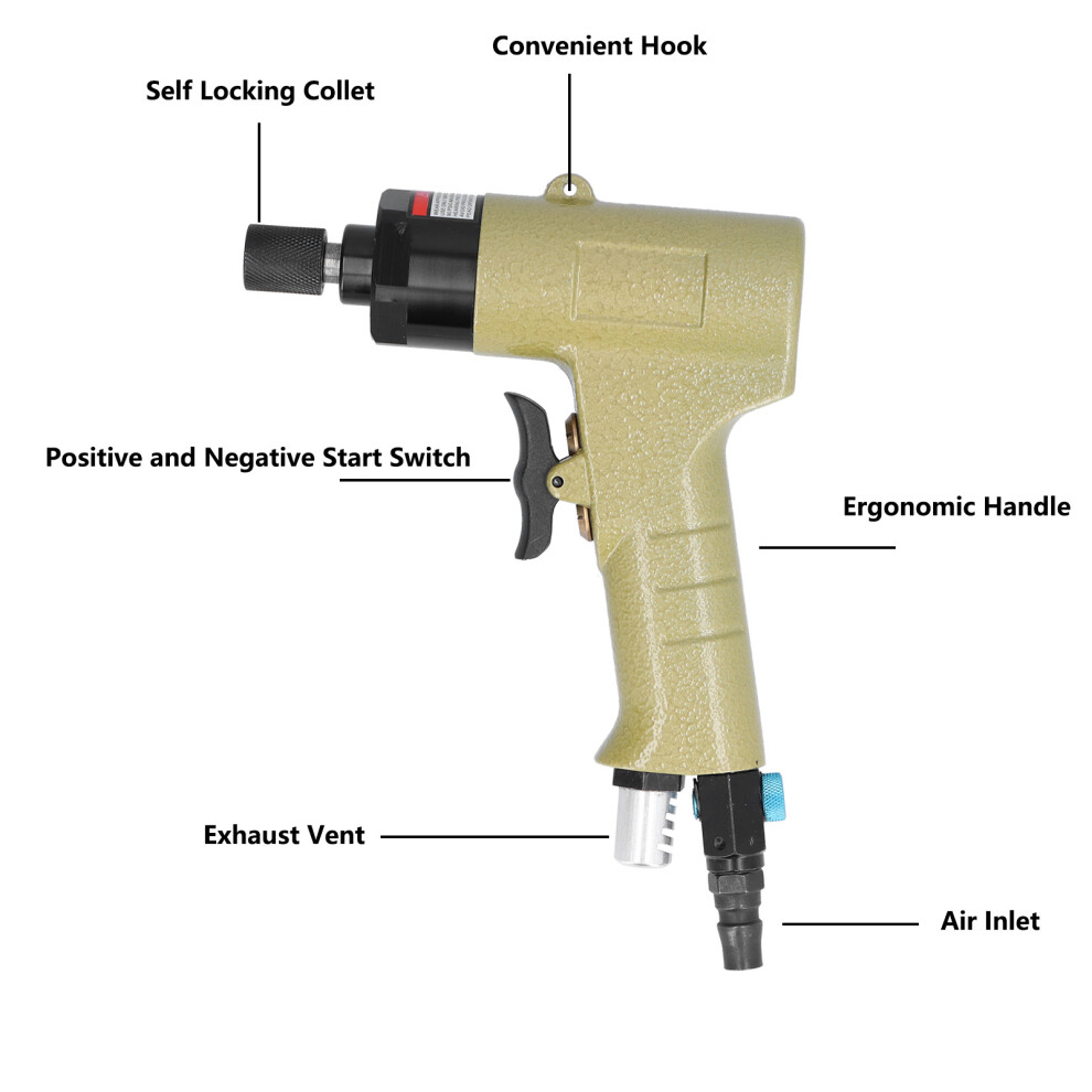 Pneumatic Screwdriver 1/4in 10000rpm