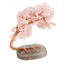 Arbre de richesse en pierre de cristal décor Feng Shui pour table