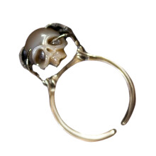 Unisex verstellbare Totenkopfringe im gealterten Metalldesign