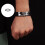 Square Bead Design Hematite Bracelet Elastic Stretch Unisex-A 2