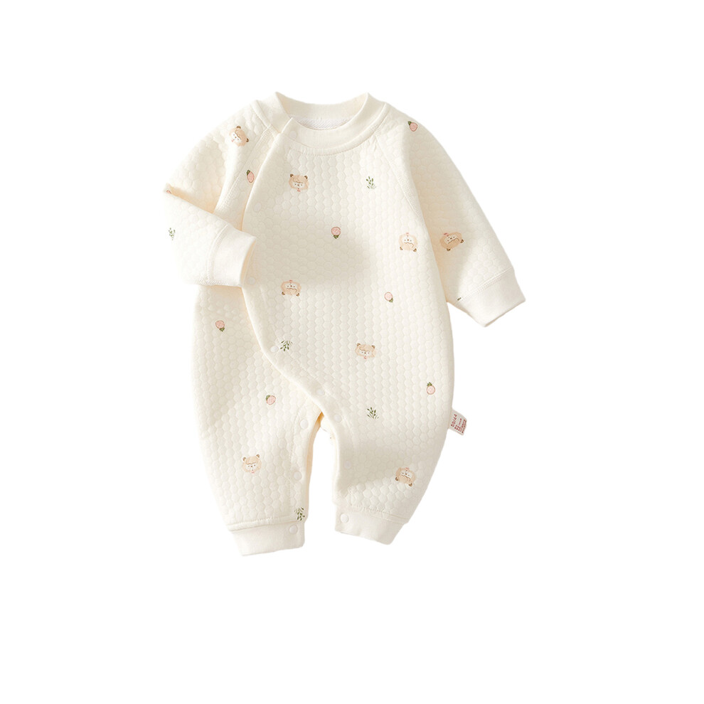 Bodysuit Newborns 3 Layers Romper- Lamb 6 To 9 Months Pink