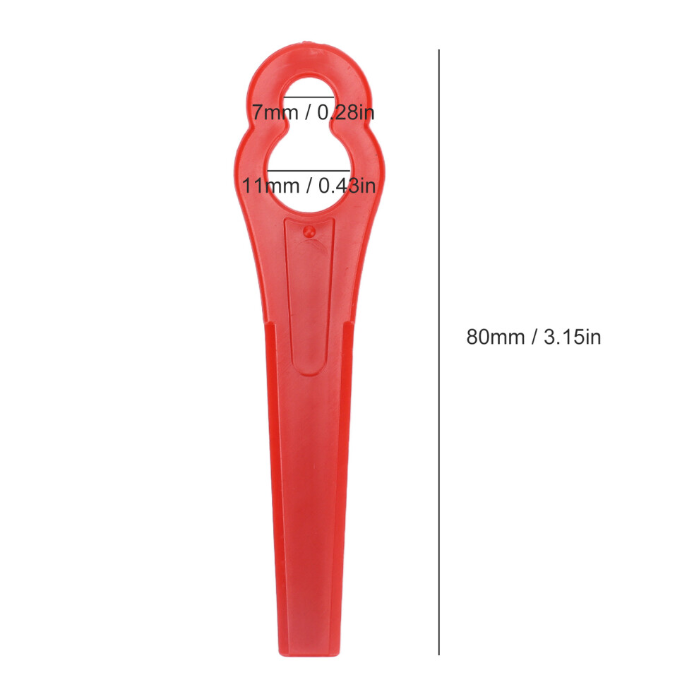 100Pcs Replacement Trimmer Blades, 80mm Plastic,