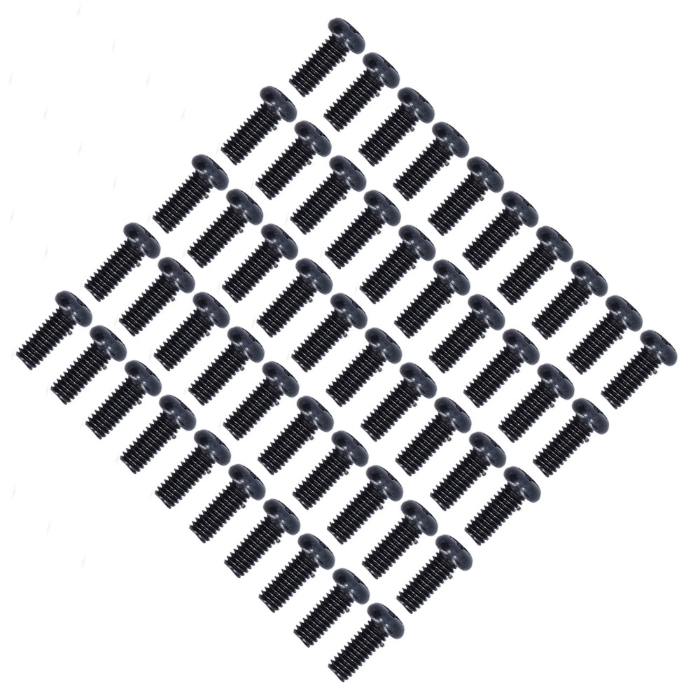 50X Din 7985 Steel Screws M4x10 Zinc Black