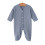 Infant Bodysuit Footed Design Polyester Cotton Romper-gray blue 1