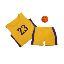 Baby basketbalkleding outfit jongen meisje fotoshoot-Geel nr. 23