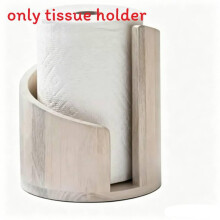 (WhiteWash)Holz Flach Spirale Design Deko Aufbewahrungsbox Taschentuch Halter für Küchentheke Schlafzimmer und Bad
