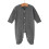 Comfortable Focused Infant Romper Including Foot-Dark Grey 1