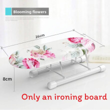 (Floral Pattern)Planche à repasser moderne à manches avec housse en coton pour presser facilement le vêtement à la maison à