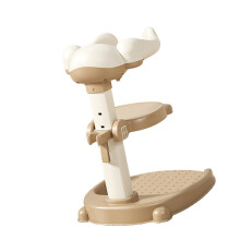 Infant Standing Bath Helper Secure Grip-coffee with stool